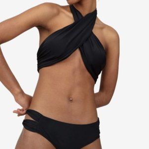 NWT 6 Shore Road Bocas Wrap Halter Top in Black M